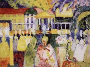 Wassily Kandinsky Krinolinos Holgyek Spain oil painting artist